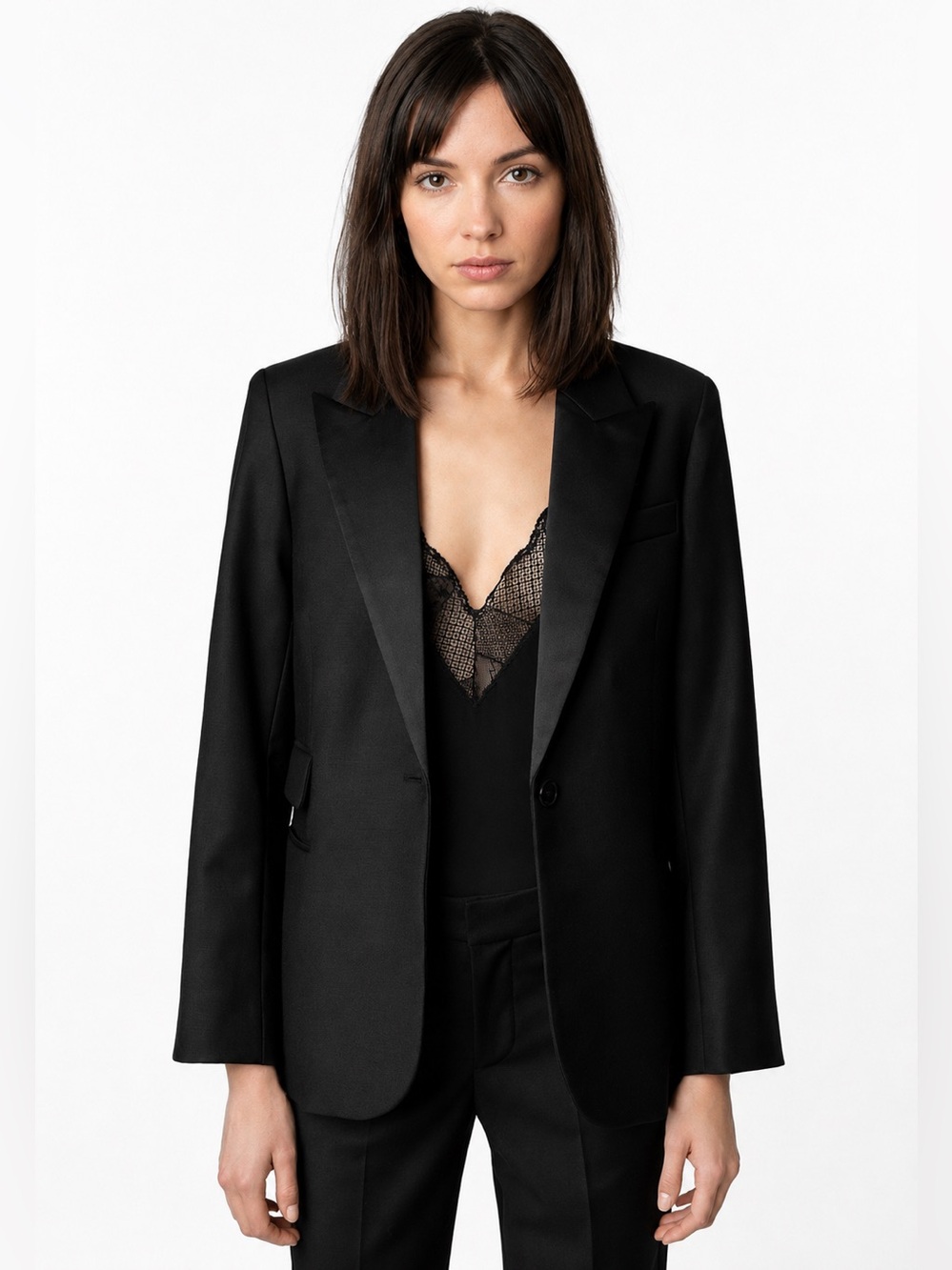 Zadig & Voltaire Womens  Venus Smoking Blazer EU 40